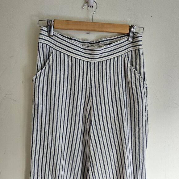 Max Studio Blue & White Linen Pants - Picture 9 of 9
